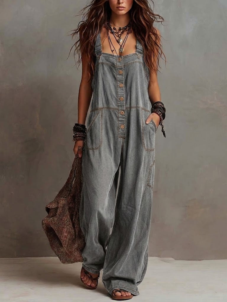 Casual & Comfortable Tencel Denim Jumpsuit