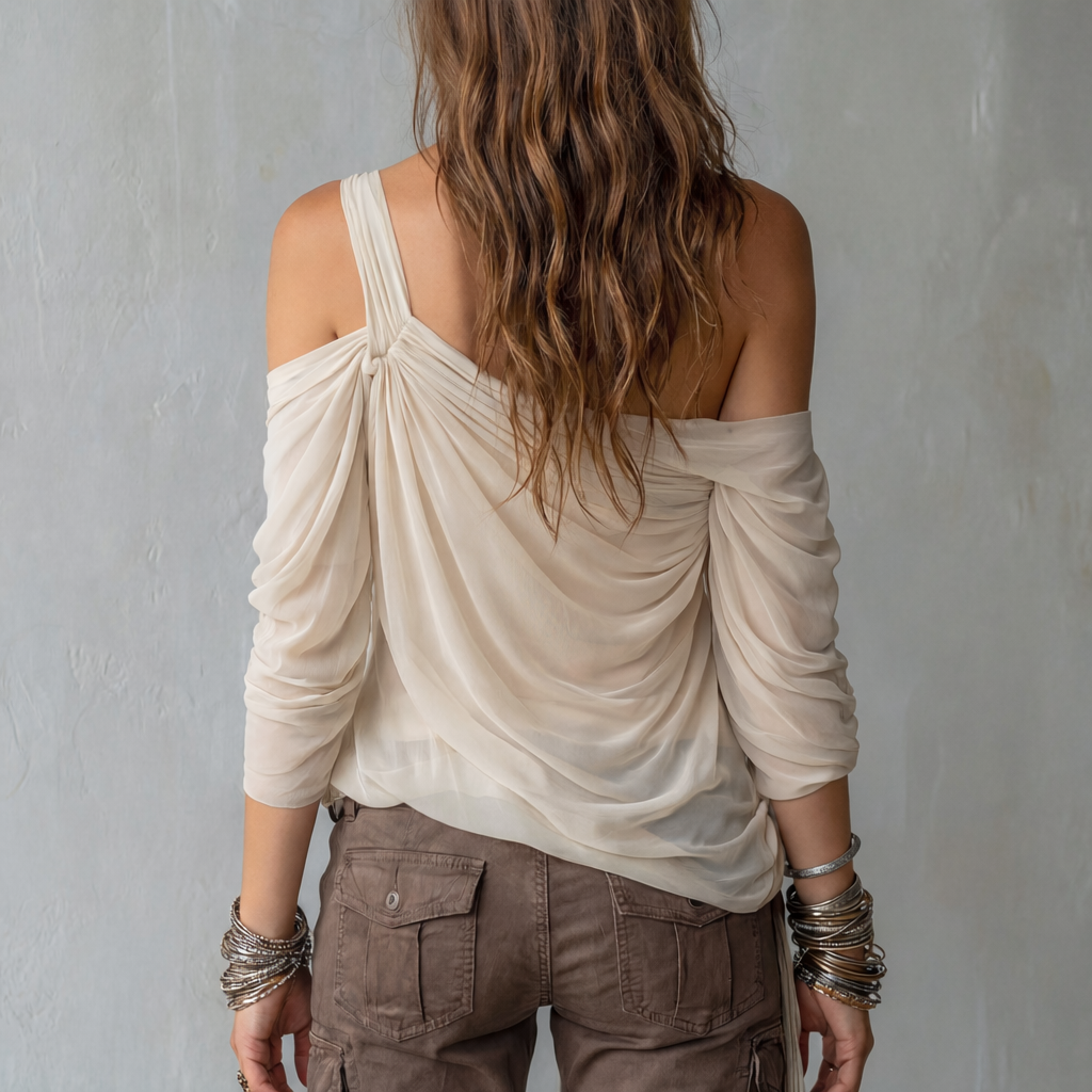 A Soft And Elegant Bohemian-style Chiffon Top