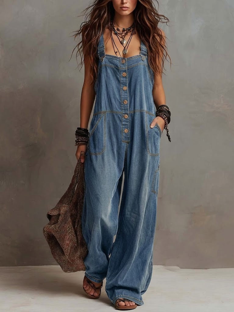 Casual & Comfortable Tencel Denim Jumpsuit
